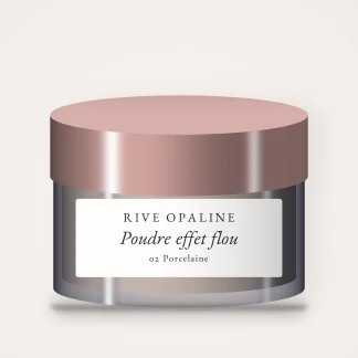 Poudre effet flou à l'amande douce – Rive Opaline, pot 9 g, teinte 02 Porcelaine