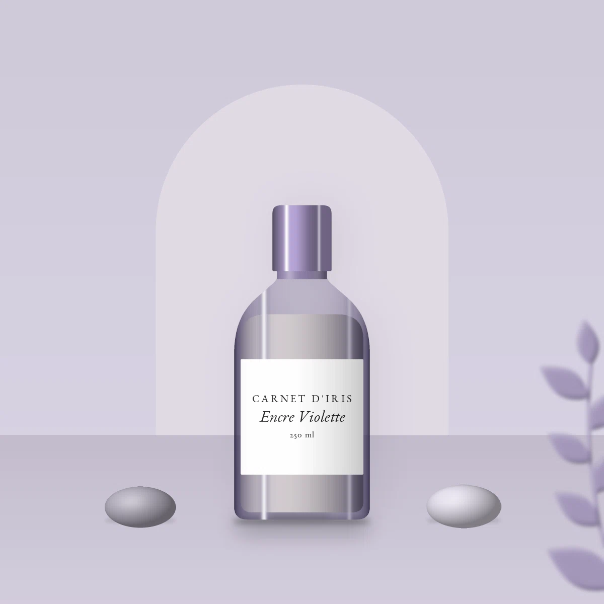Lait corps Encre Violette hydratant – Carnet d'Iris, photo d'ambiance