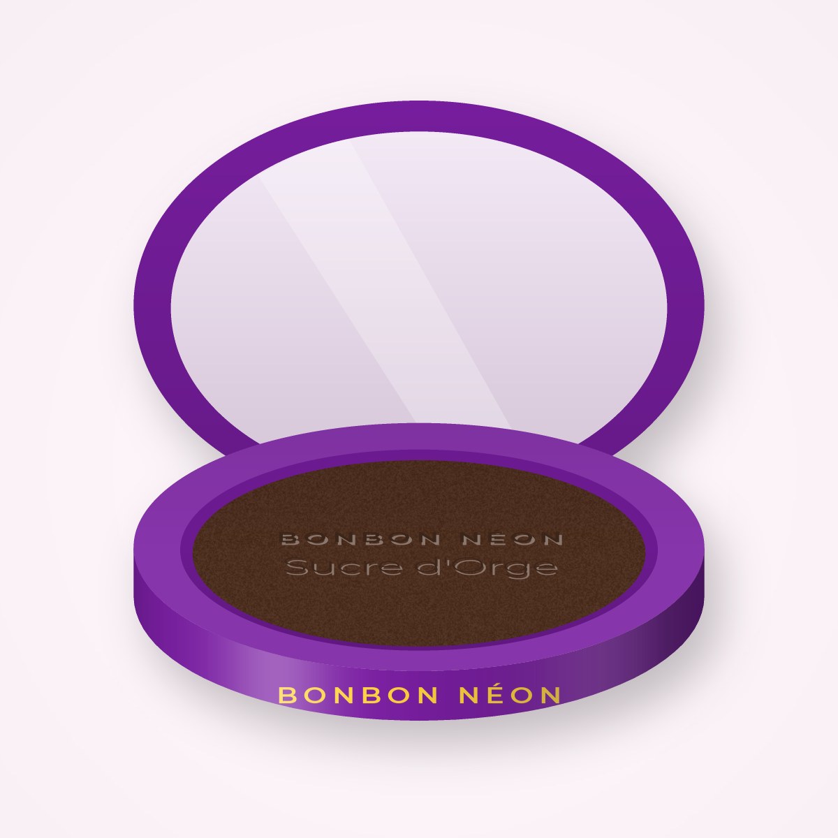 Poudre anti-fatigue Sucre d'Orge – Bonbon Néon, boîtier 9 g, teinte 16 Ébène