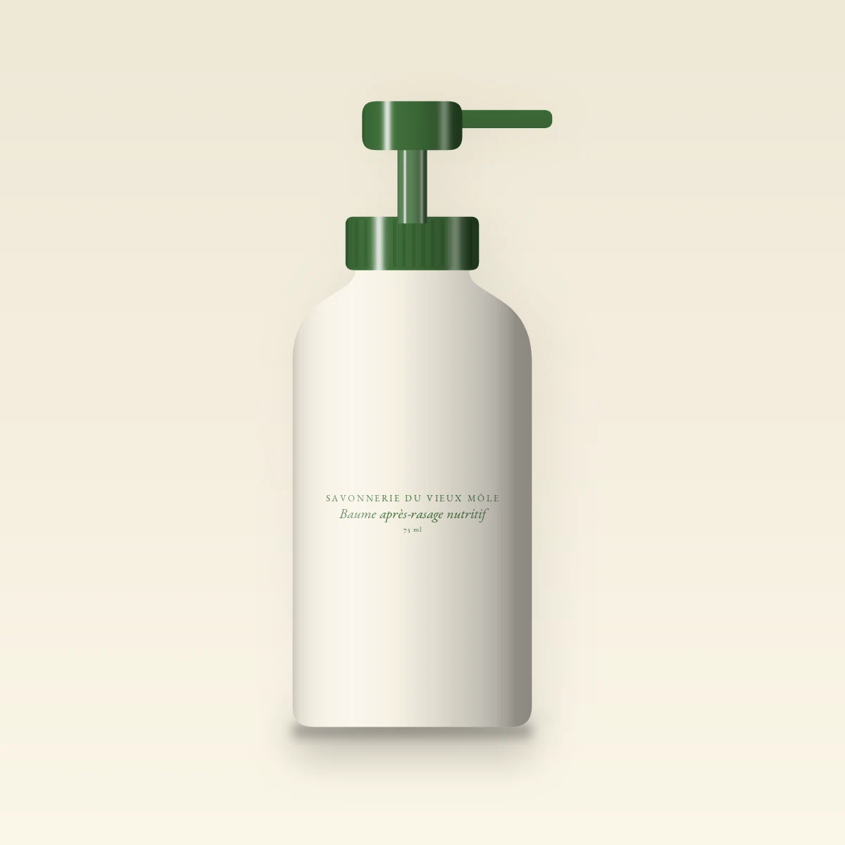 Baume après-rasage nutritif au squalane végétal – Savonnerie du Vieux Môle, flacon-pompe 75 ml