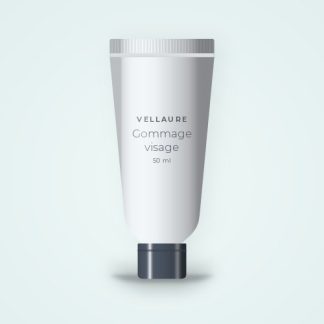 Gommage visage haute tolérance à l'extrait de kiwi – Vellaure, tube 50 ml