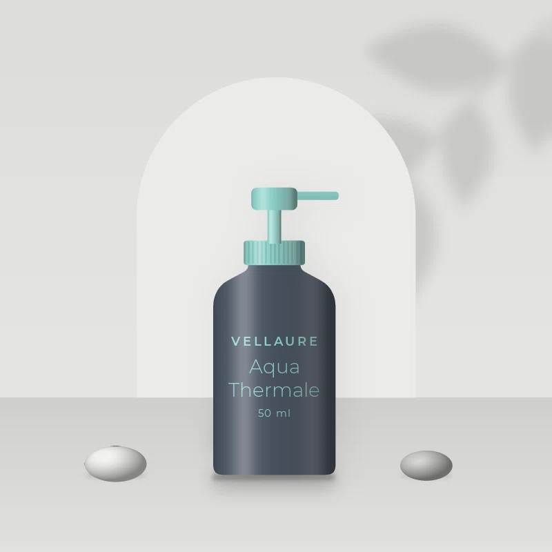 Crème solaire visage toucher sec Aqua Thermale SPF 30 – Vellaure, photo d'ambiance
