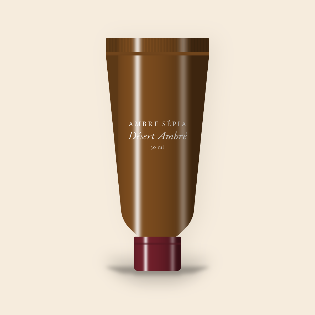 Crème mains Désert Ambré apaisante – Ambre Sépia, tube 30 ml