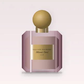 Parfum Minuit Doré rêveur au cèdre de Virginie – Balcon Pourpre, flacon 100 ml