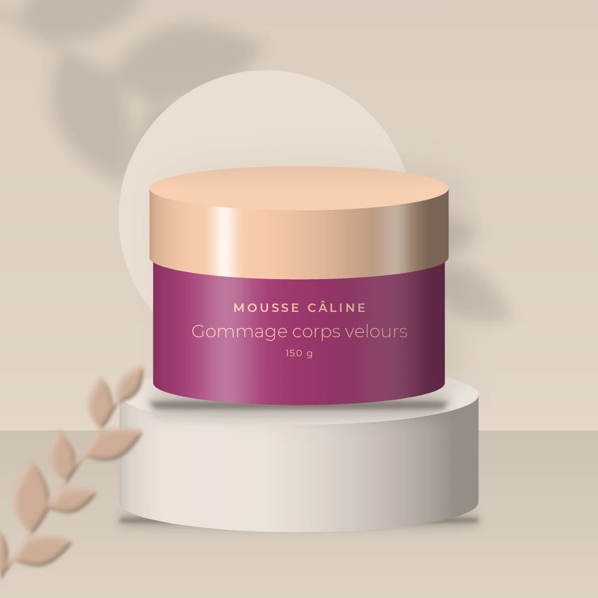 Gommage corps velours à l'huile d'argan – Mousse Câline, photo d'ambiance