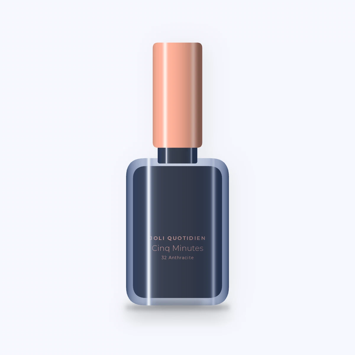 Vernis à ongles sans lampe UV Cinq Minutes – Joli Quotidien, flacon 10 ml, teinte 32 Anthracite