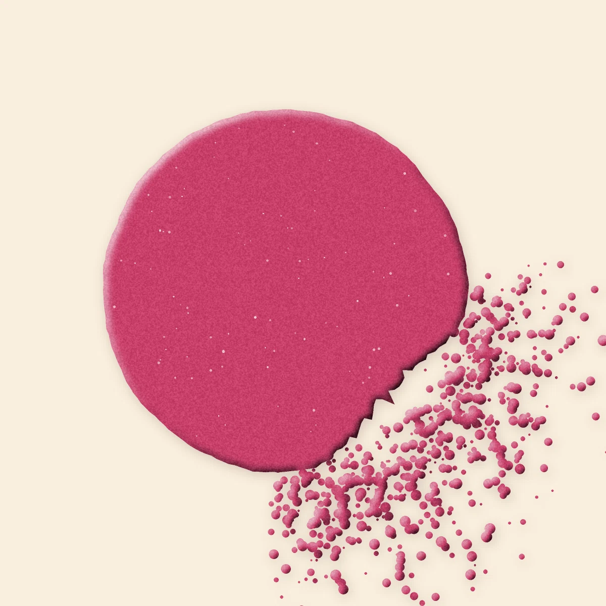 Blush Ocre Solaire effet santé – Terre d'Ocrelle, aperçu de la teinte 07 Framboise