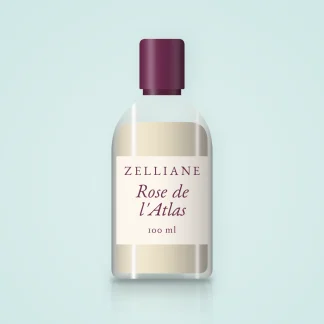 Gel douche Rose de l'Atlas au thé vert – Zelliane, flacon 100 ml