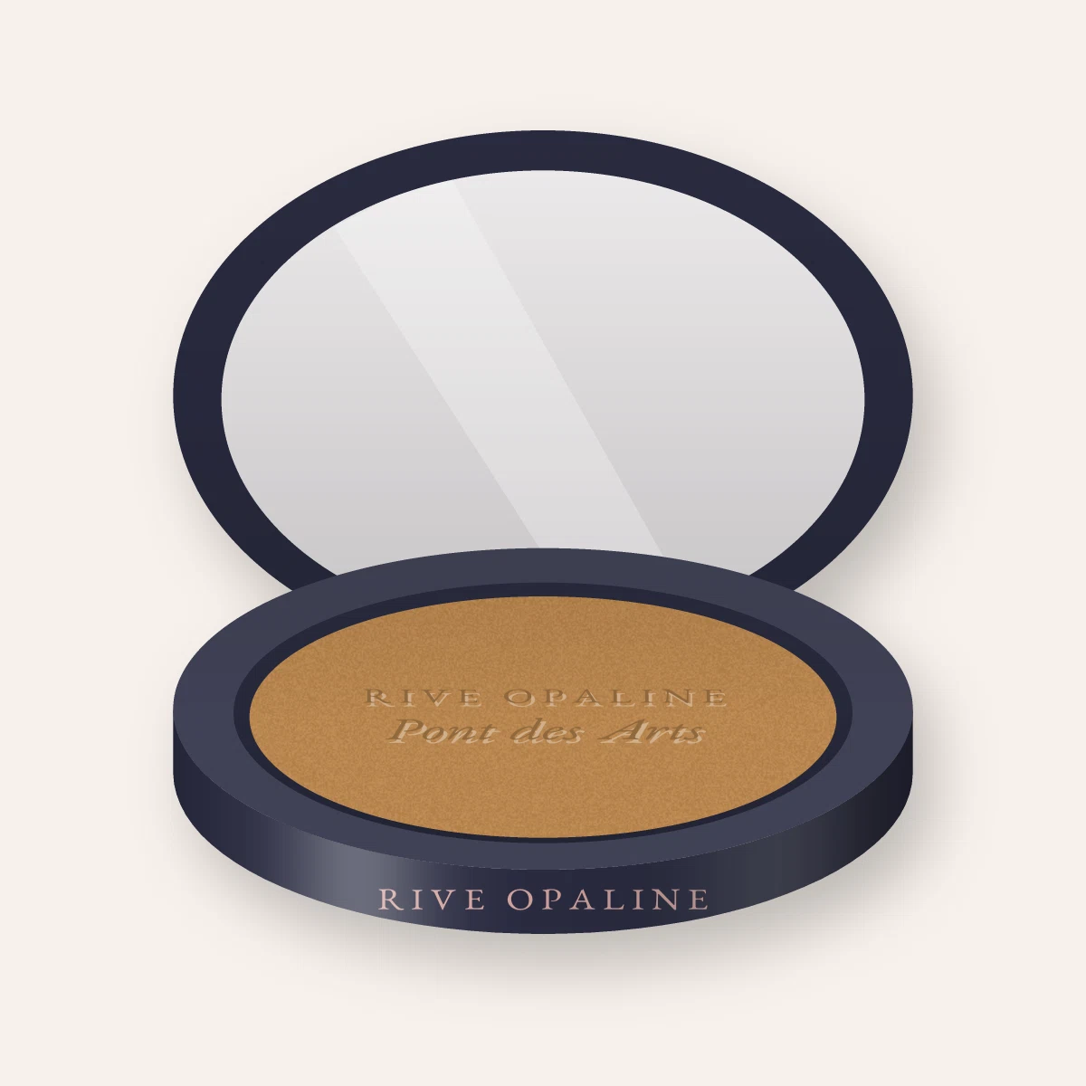 Enlumineur Pont des Arts à l'orchidée – Rive Opaline, boîtier 4,5 g, teinte Bronze doré