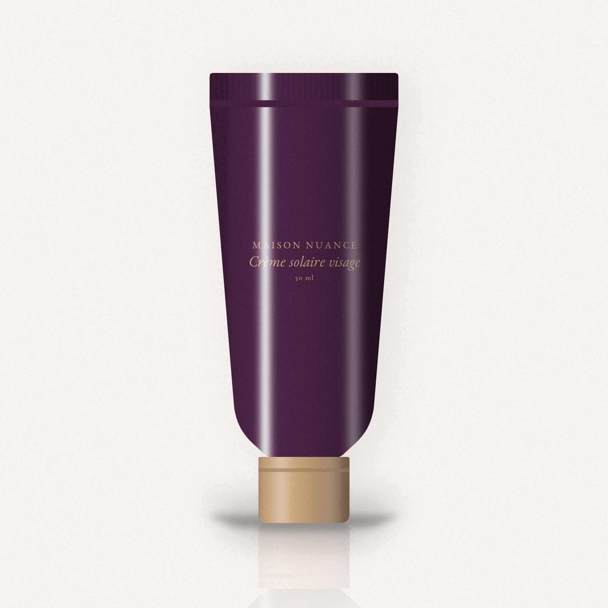 Crème solaire visage quotidienne à la niacinamide SPF 50+ – Maison Nuance, tube 50 ml