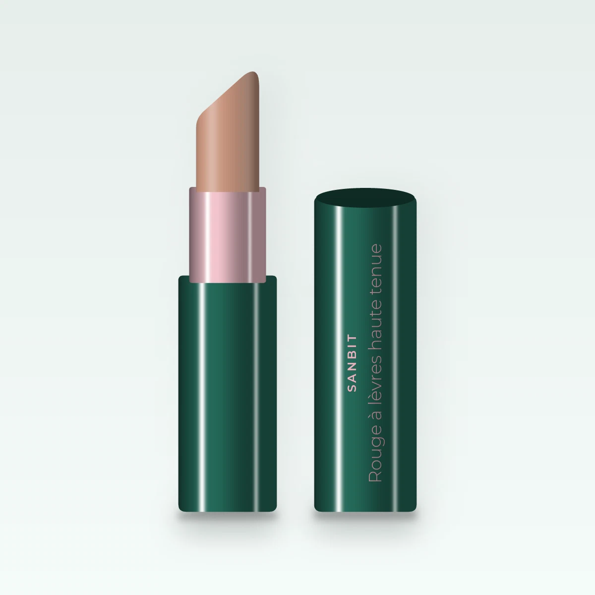Rouge à lèvres haute tenue au squalane – Sanbit, étui 3,8 g, teinte 01 Nude beige