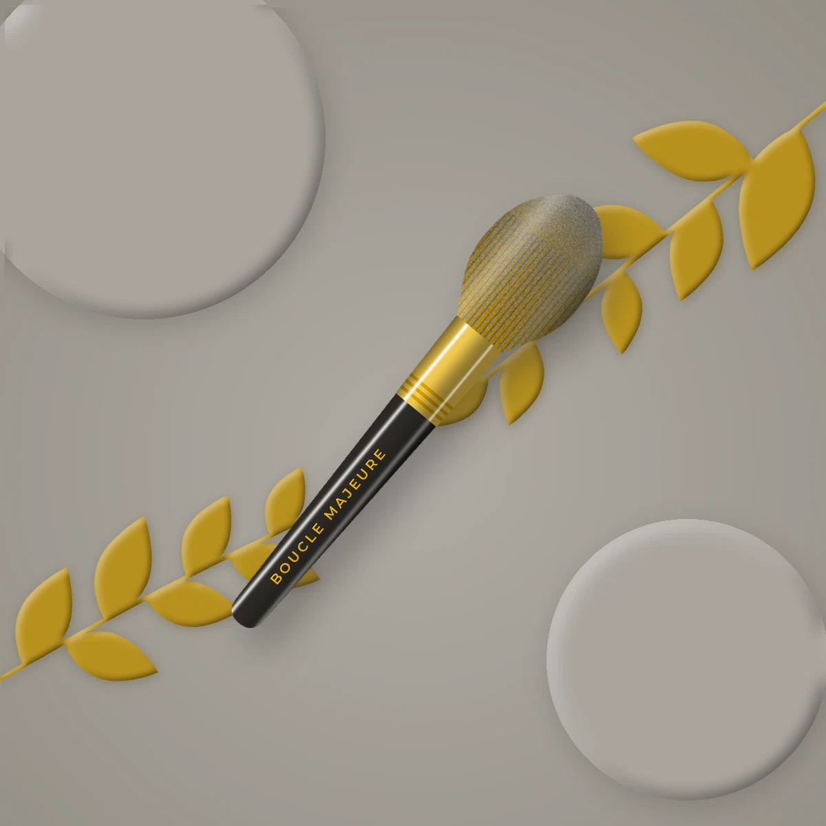 Brosse demi-ronde en bois d'acacia – Boucle Majeure, photo d'ambiance