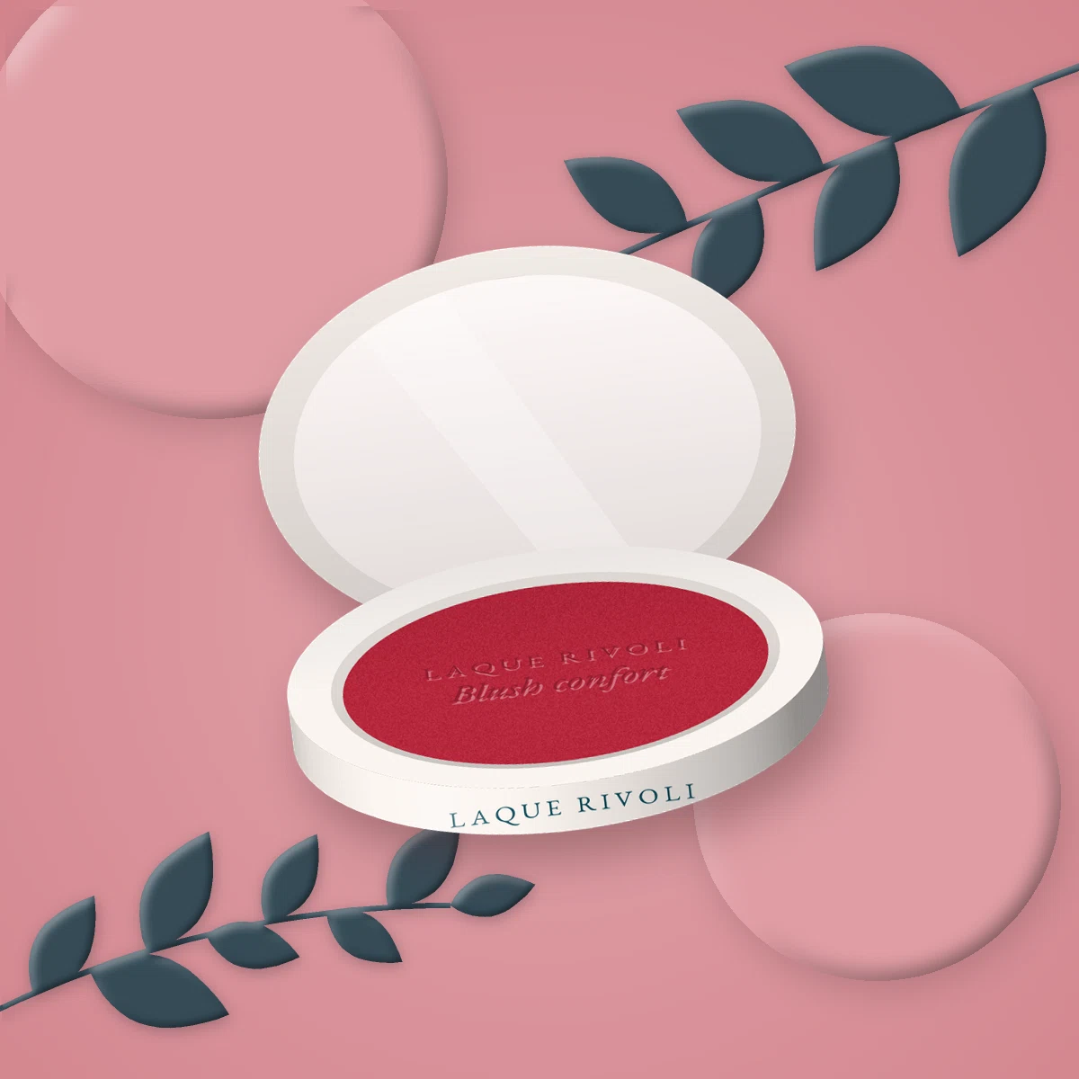 Blush confort à l'huile de rose musquée – Laque Rivoli, photo d'ambiance
