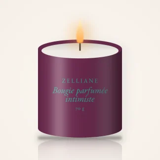 Bougie parfumée intimiste au pin sylvestre – Zelliane, pot en verre 70 g