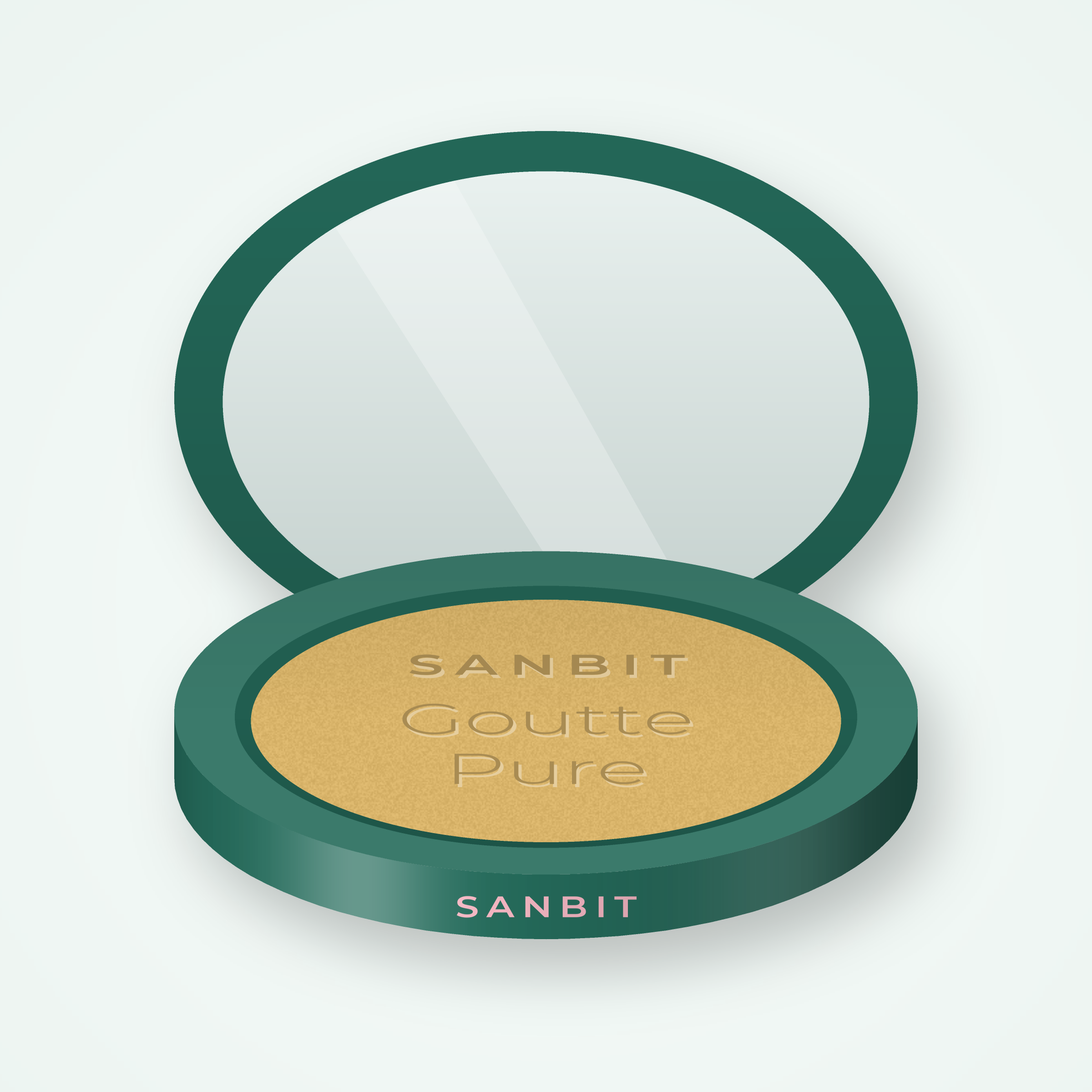 Enlumineur Goutte Pure sans transfert – Sanbit, boîtier 4,5 g, teinte Doré