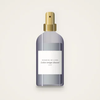 Lotion tonique douceur à l'eau de bleuet – Herbier de Lune, flacon spray 100 ml