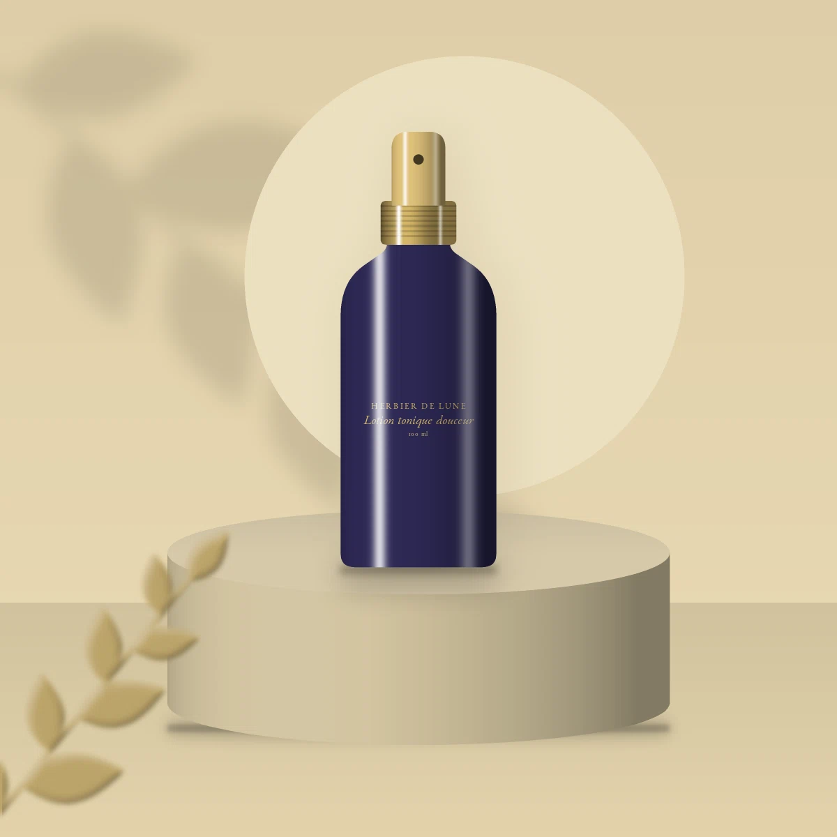 Lotion tonique douceur à l'eau de bleuet – Herbier de Lune, photo d'ambiance