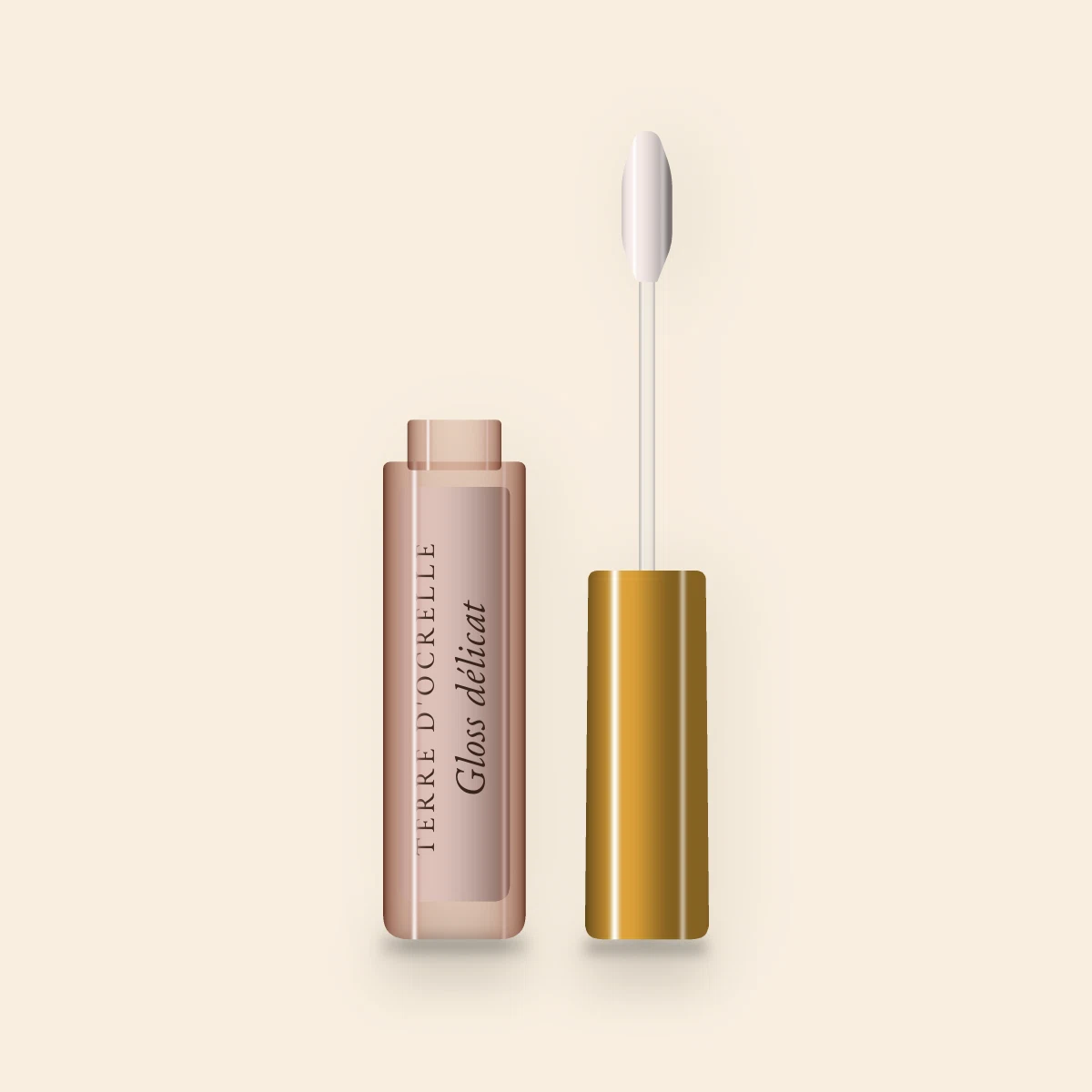 Gloss délicat à l'huile de camélia – Terre d'Ocrelle, flacon applicateur 6 ml, teinte 01 Cristal