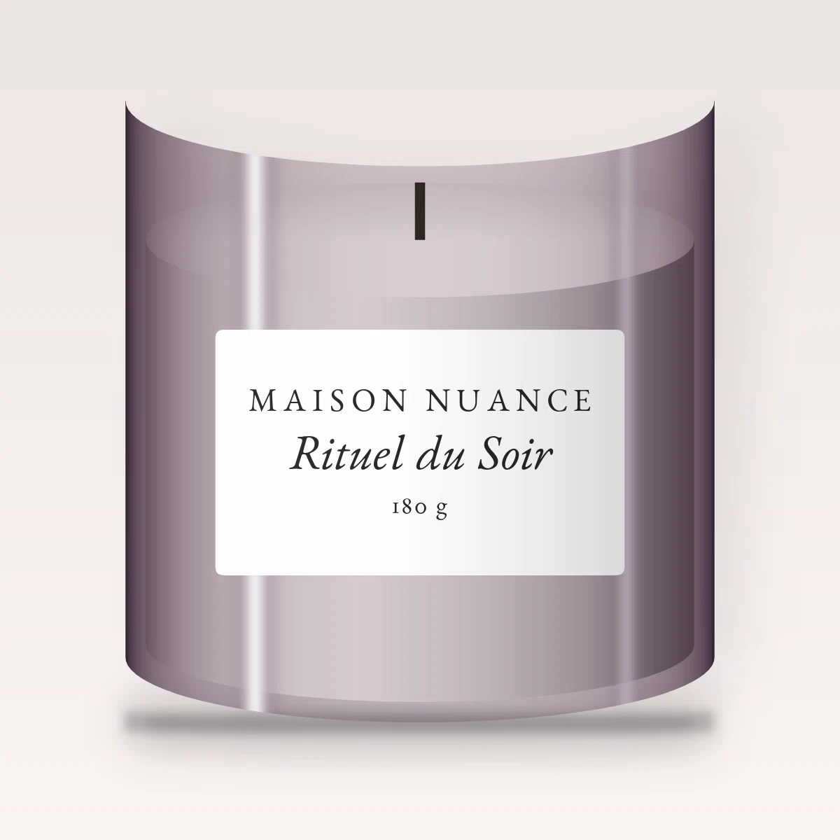 Bougie parfumée Rituel du Soir intimiste – Maison Nuance, pot en verre 180 g