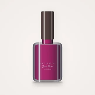 Vernis à ongles Quai Doré à l'huile d'abricot – Rive Opaline, flacon 12 ml, teinte 08 Fuchsia