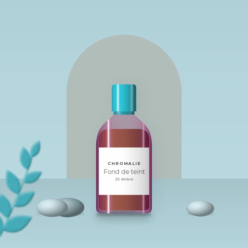 Fond de teint couvrance modulable à l'acide hyaluronique – Chromalie, photo d'ambiance