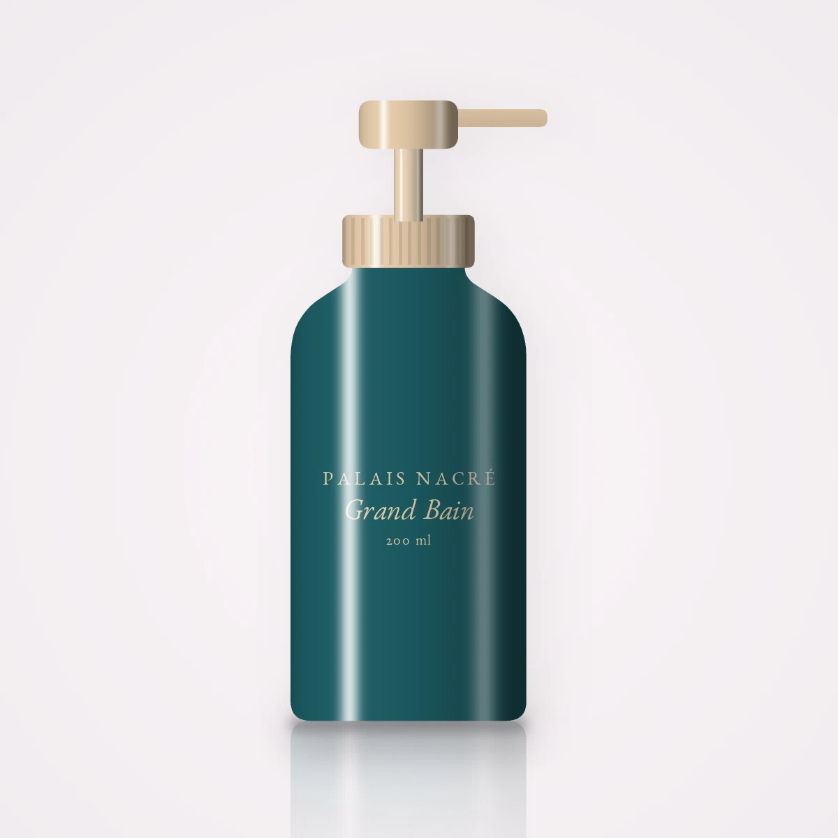 Nettoyant visage Grand Bain à l'eau de rose – Palais Nacré, flacon-pompe 200 ml