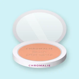 Blush effet santé à l'huile de jojoba – Chromalie, boîtier 4 g, teinte 03 Pêche