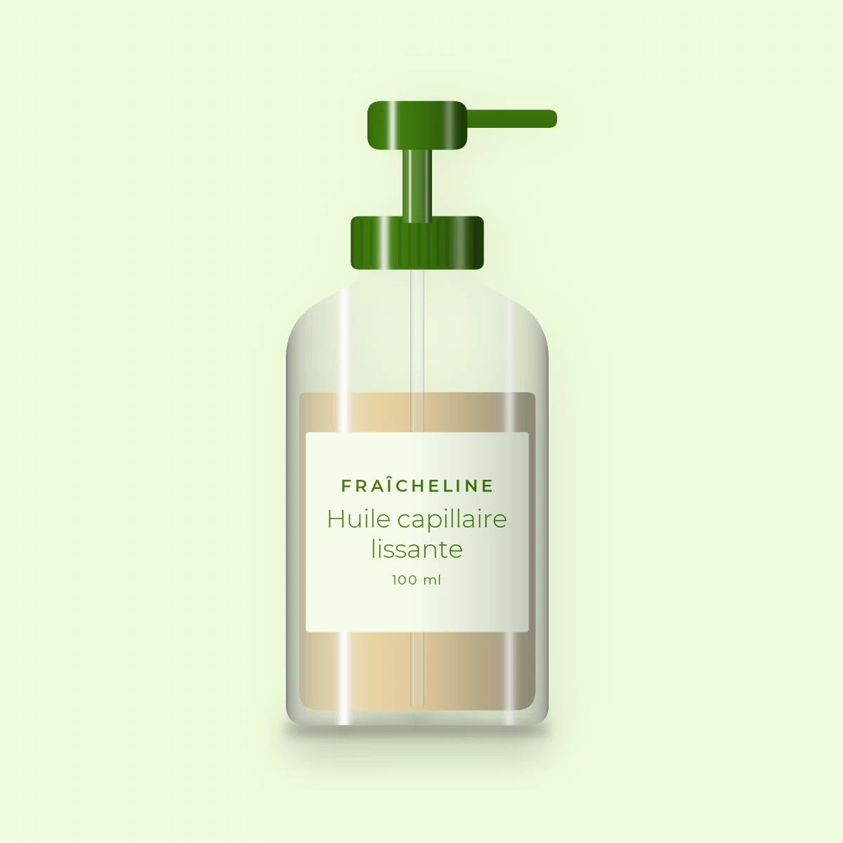Huile capillaire lissante à l'inca inchi – Fraîcheline, flacon-pompe 100 ml