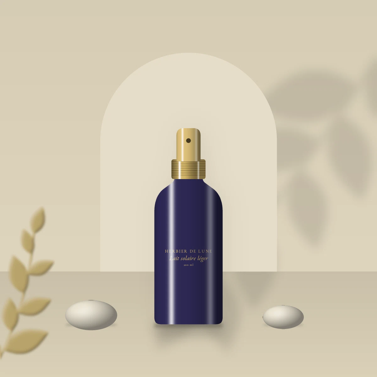 Lait solaire léger à l'acide hyaluronique SPF 50+ – Herbier de Lune, photo d'ambiance