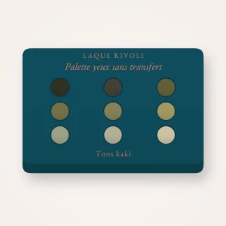Palette yeux sans transfert au squalane – Laque Rivoli, 9 × 1 g, teinte Tons kaki