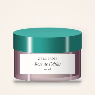 Masque capillaire Rose de l'Atlas au squalane végétal – Zelliane, pot 150 ml