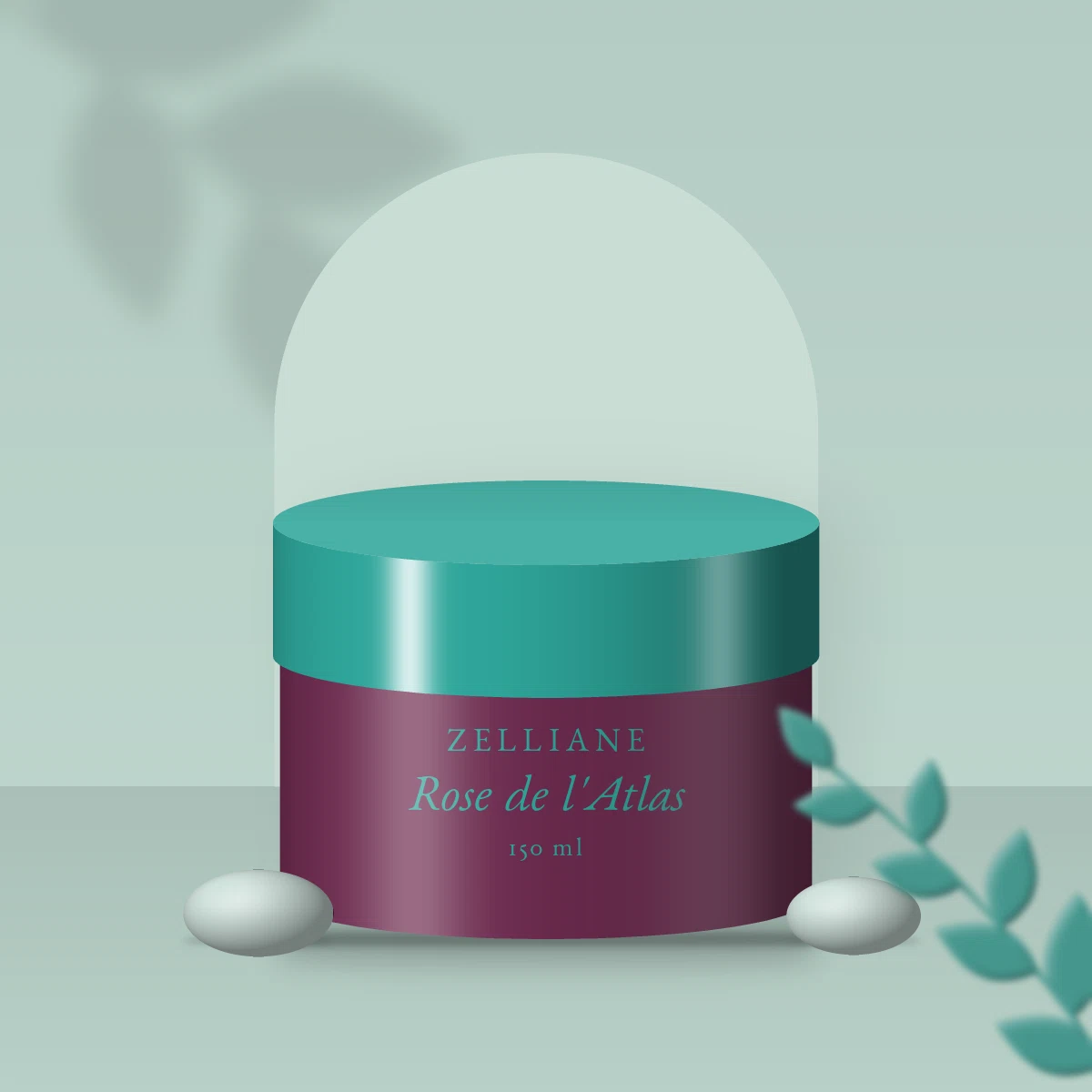 Masque capillaire Rose de l'Atlas au squalane végétal – Zelliane, photo d'ambiance