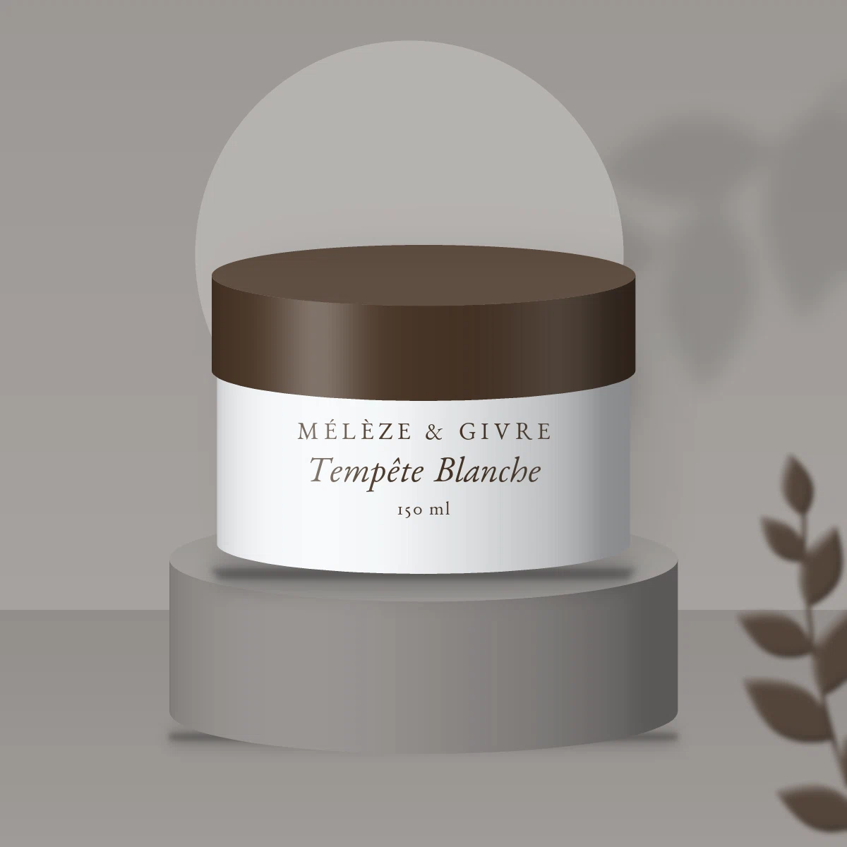 Masque capillaire soin profond Tempête Blanche – Mélèze & Givre, photo d'ambiance