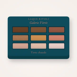 Palette yeux Galerie Vitrée à l'huile de macadamia – Laque Rivoli, 9 × 1 g, teinte Tons chauds
