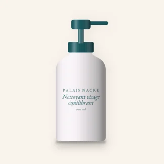 Nettoyant visage équilibrant à l'aloe vera – Palais Nacré, flacon-pompe 200 ml