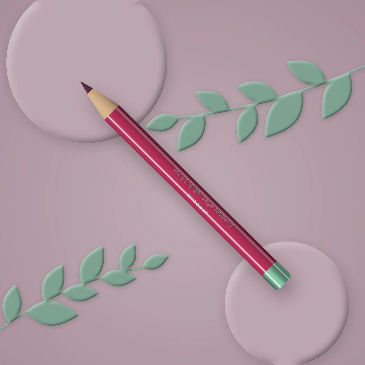 Eyeliner effet œil de biche à l'huile de coco – Sopoong, photo d'ambiance