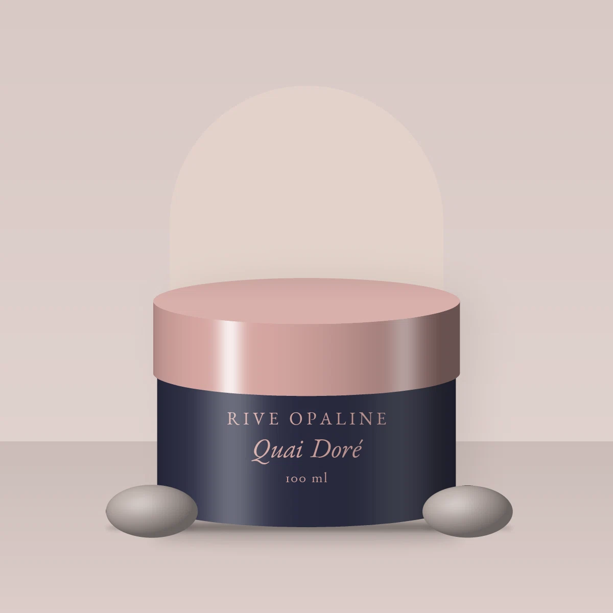 Gommage visage Quai Doré à la poudre de bambou – Rive Opaline, photo d'ambiance