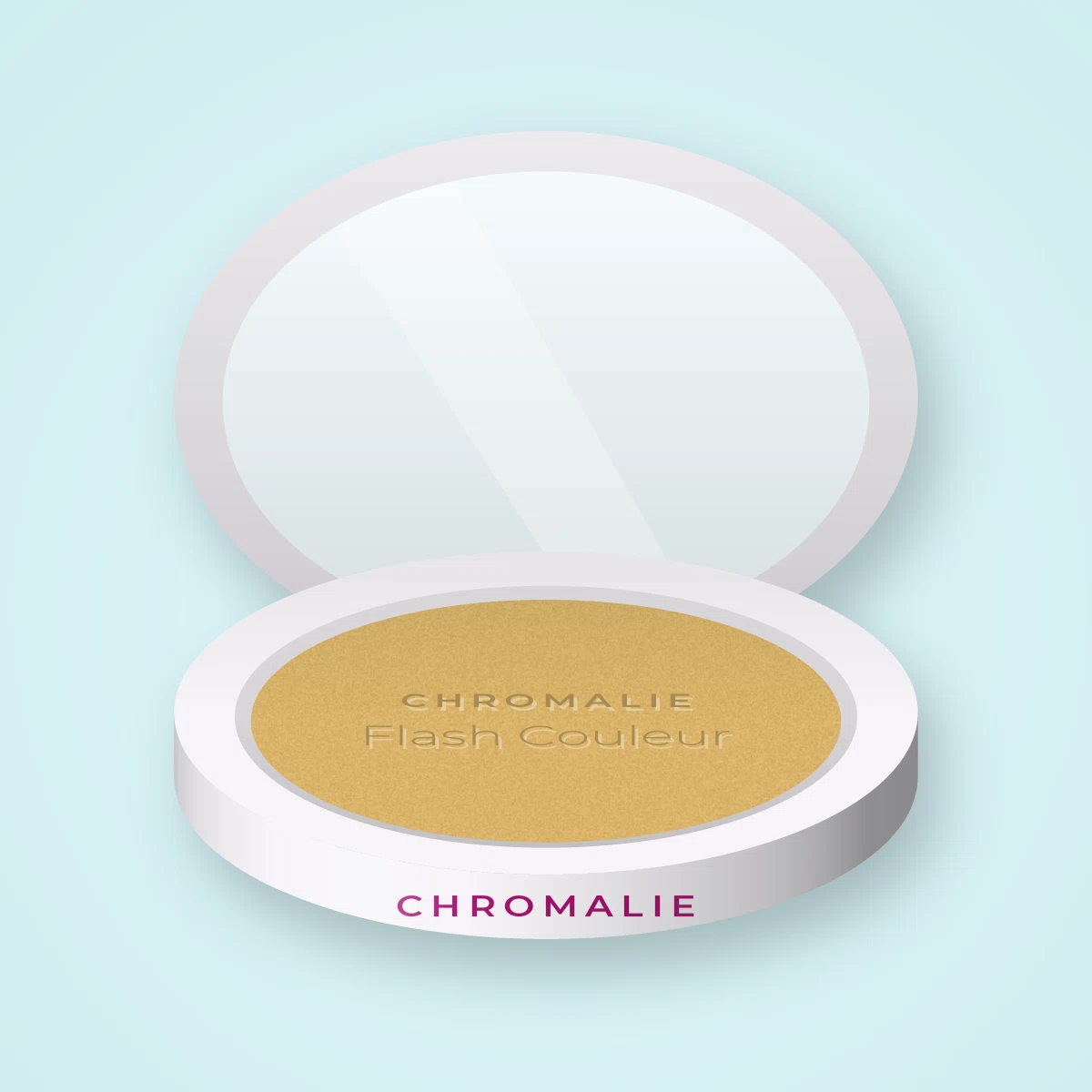 Enlumineur Flash Couleur estompable – Chromalie, boîtier 7 g, teinte Doré