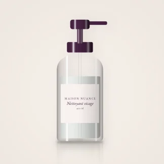 Nettoyant visage anti-imperfections à l'hydrolat de néroli – Maison Nuance, flacon-pompe 400 ml
