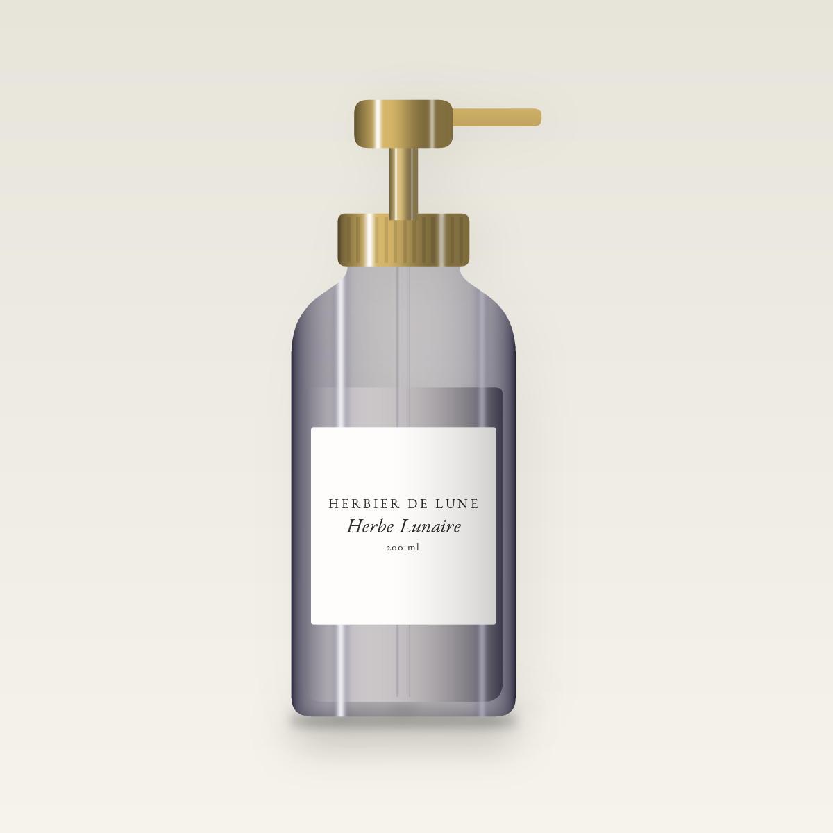 Lait corps Herbe Lunaire à la provitamine B5 – Herbier de Lune, flacon-pompe 200 ml