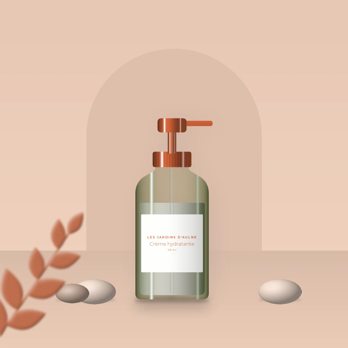 Crème hydratante nourrissante à l'extrait de concombre – Les Jardins d'Aulne, photo d'ambiance