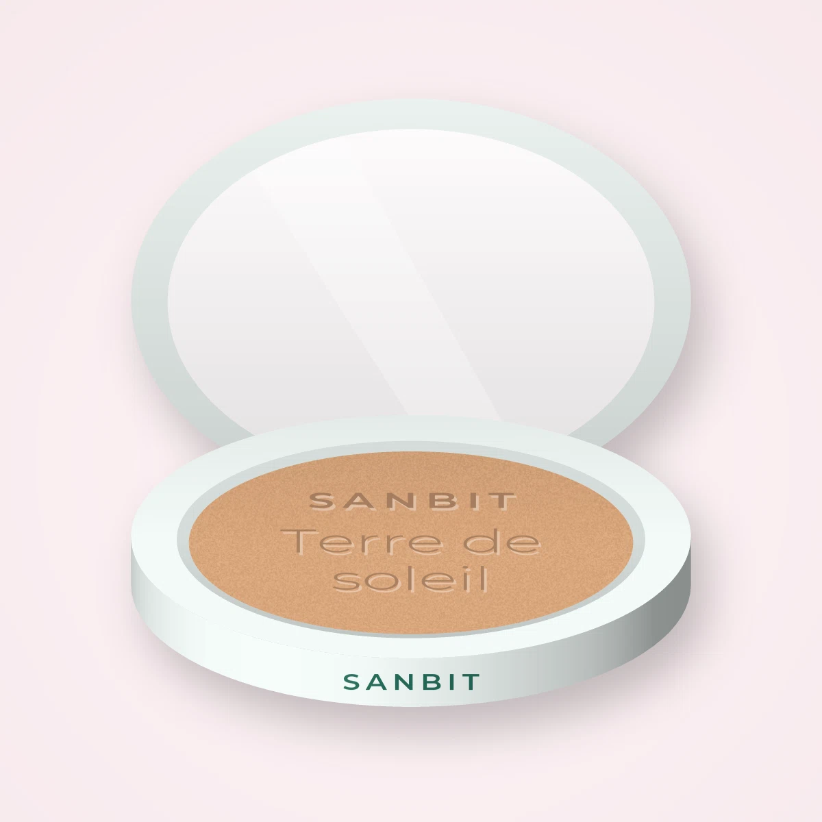 Terre de soleil effet mine reposée au beurre de mangue – Sanbit, boîtier 10 g, teinte 01 Hâle léger