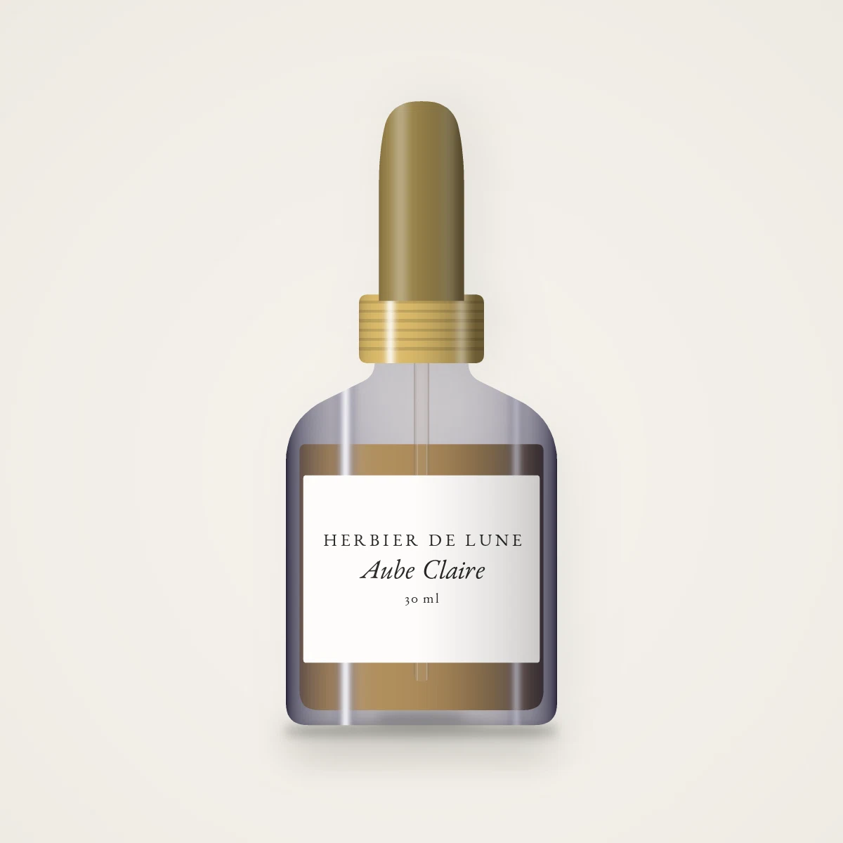 Huile capillaire soyeuse Aube Claire – Herbier de Lune, flacon compte-gouttes 30 ml