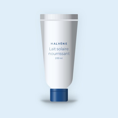 Lait solaire nourrissant à l'huile de coco SPF 50+ – Halvène, tube 200 ml