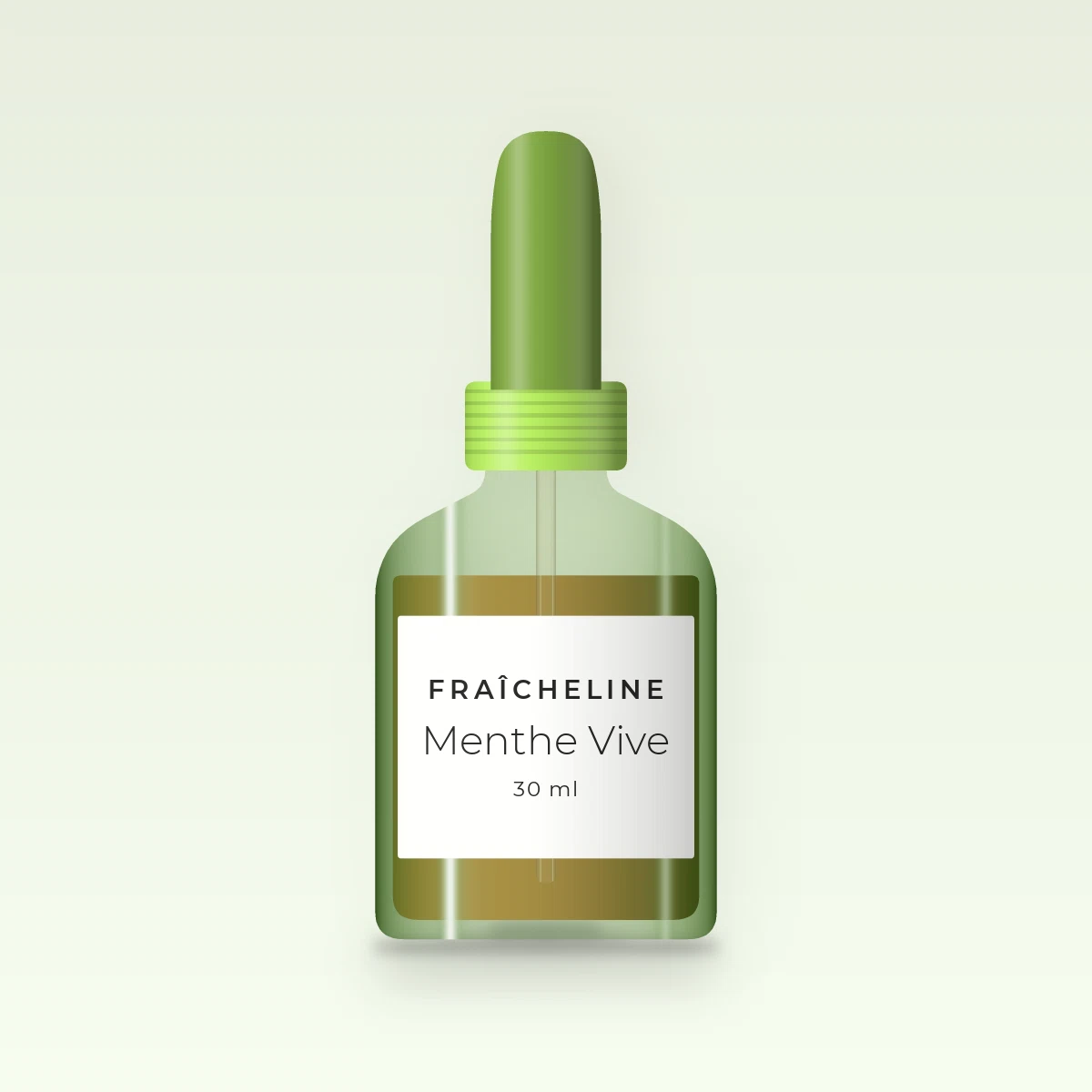 Huile à barbe Menthe Vive peaux sèches – Fraîcheline, flacon compte-gouttes 30 ml