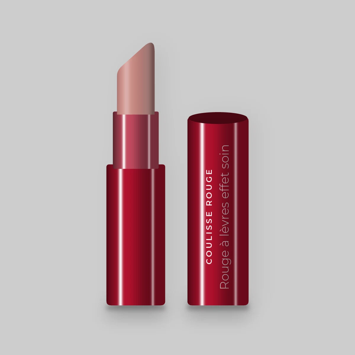 Rouge à lèvres effet soin à l'huile de camélia – Coulisse Rouge, étui 3,8 g, teinte 02 Nude rosé