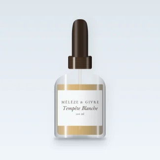 Huile capillaire Tempête Blanche au brocoli – Mélèze & Givre, flacon compte-gouttes 100 ml