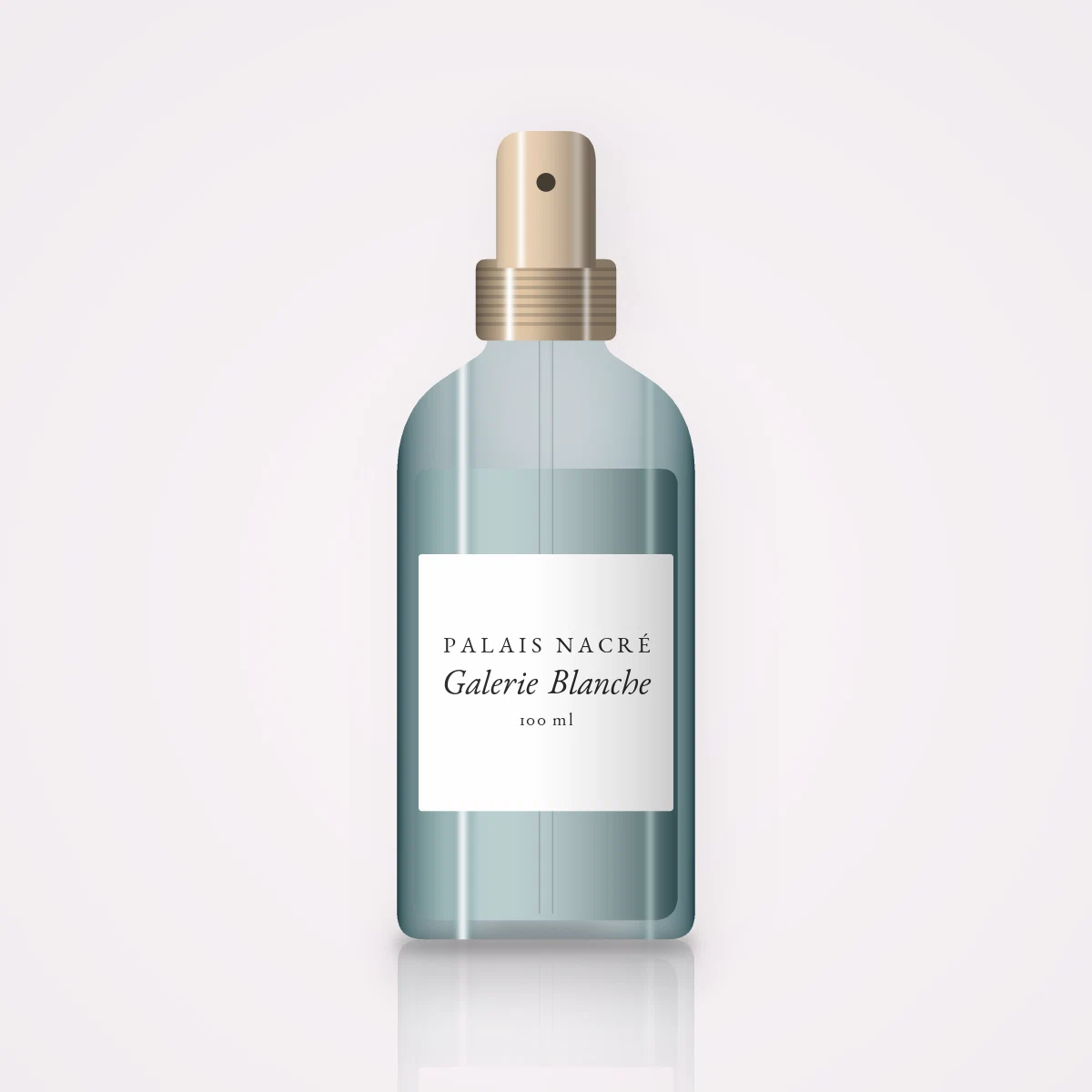 Brume Galerie Blanche printanière au litchi – Palais Nacré, flacon spray 100 ml