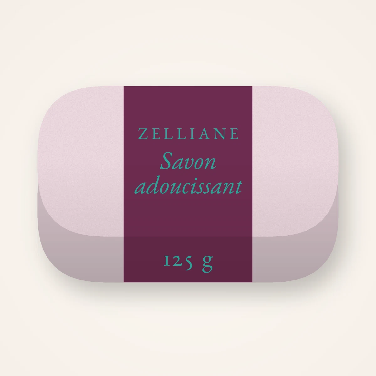 Savon surgras adoucissant à l'huile d'amande douce – Zelliane, pain 125 g