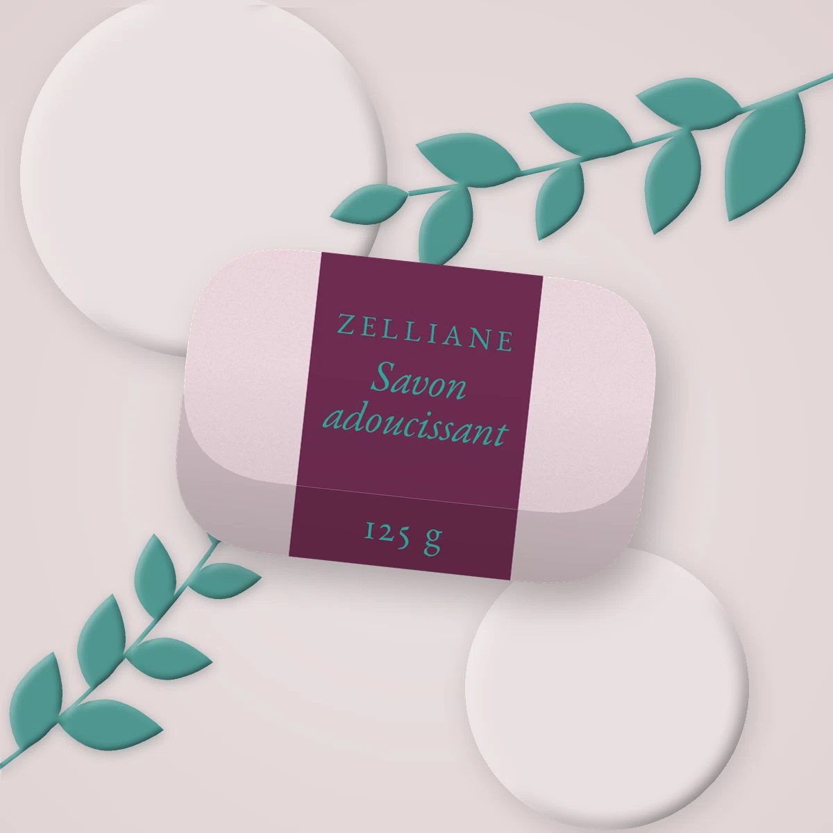 Savon surgras adoucissant à l'huile d'amande douce – Zelliane, photo d'ambiance